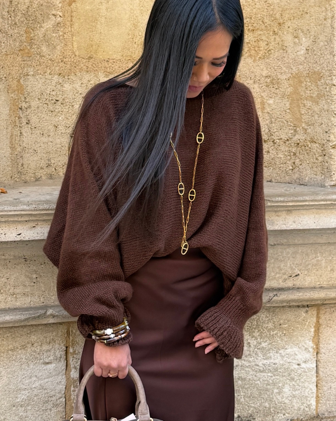 Pull marron Sorala