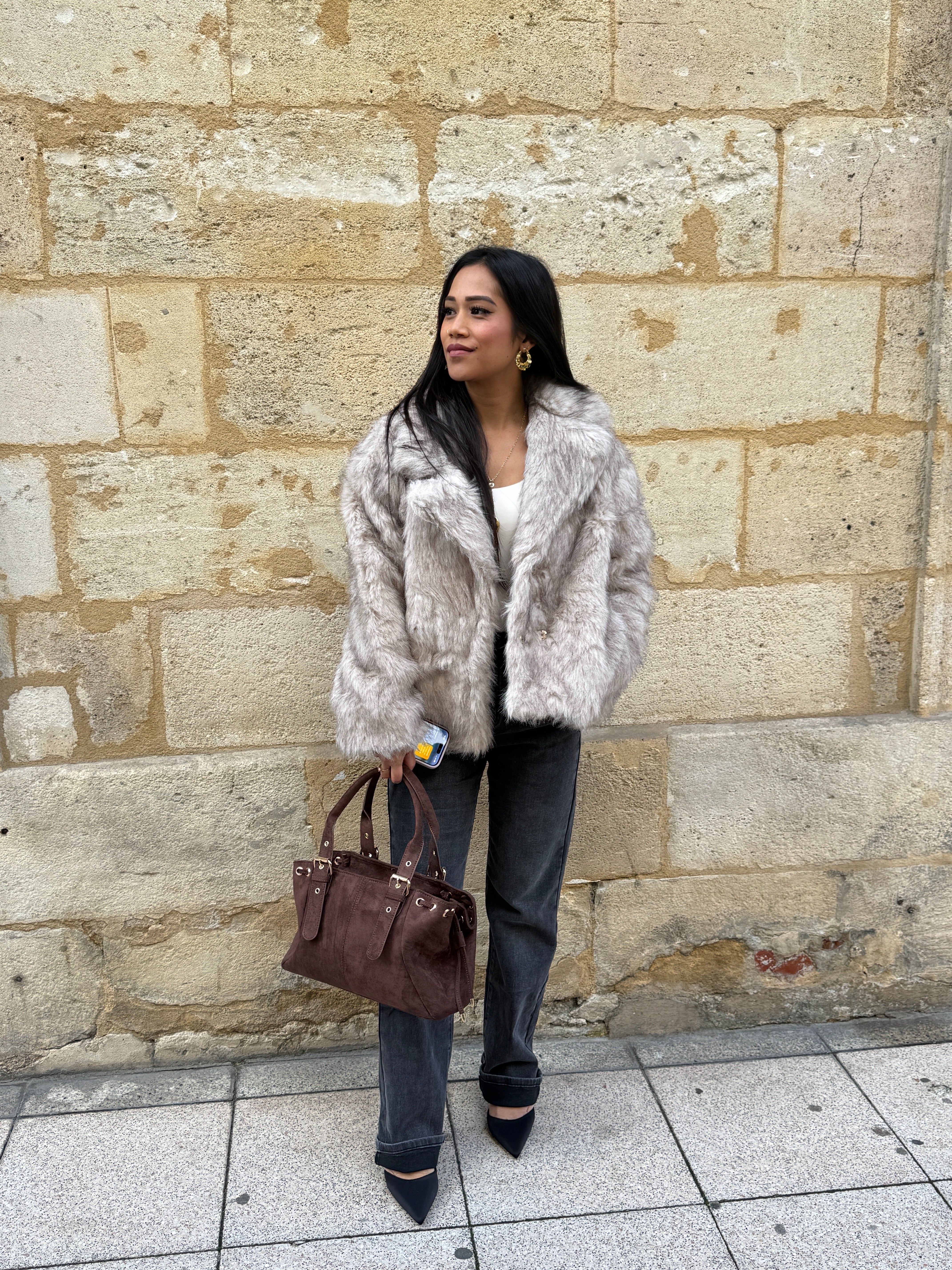 Jean noir mom ultra confort