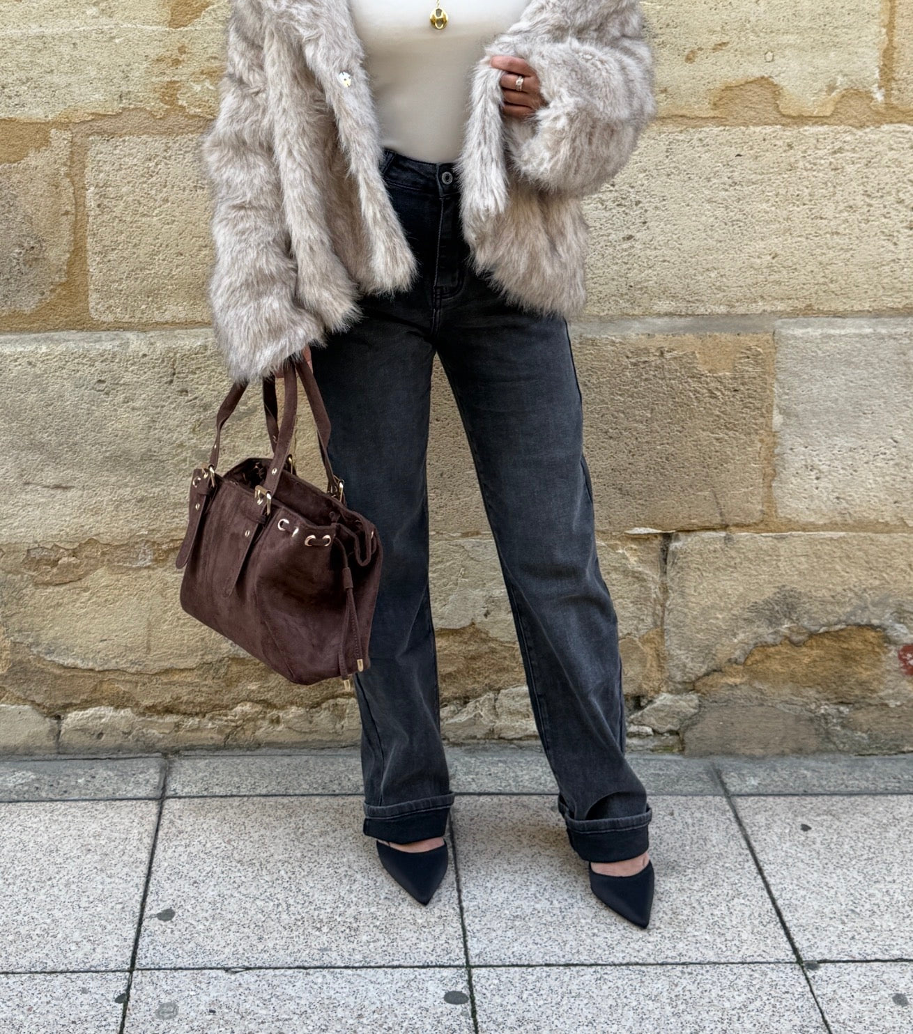 Jean noir mom ultra confort